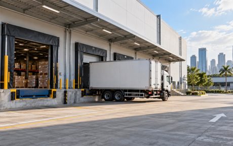 Gudang Jakarta dengan fasilitas loading dock untuk bongkar muat barang